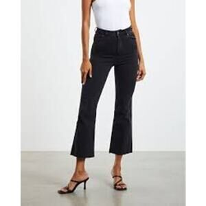 Rolla's Dusters Bootcut Crop Jeans Thunderstruck Black Size 29